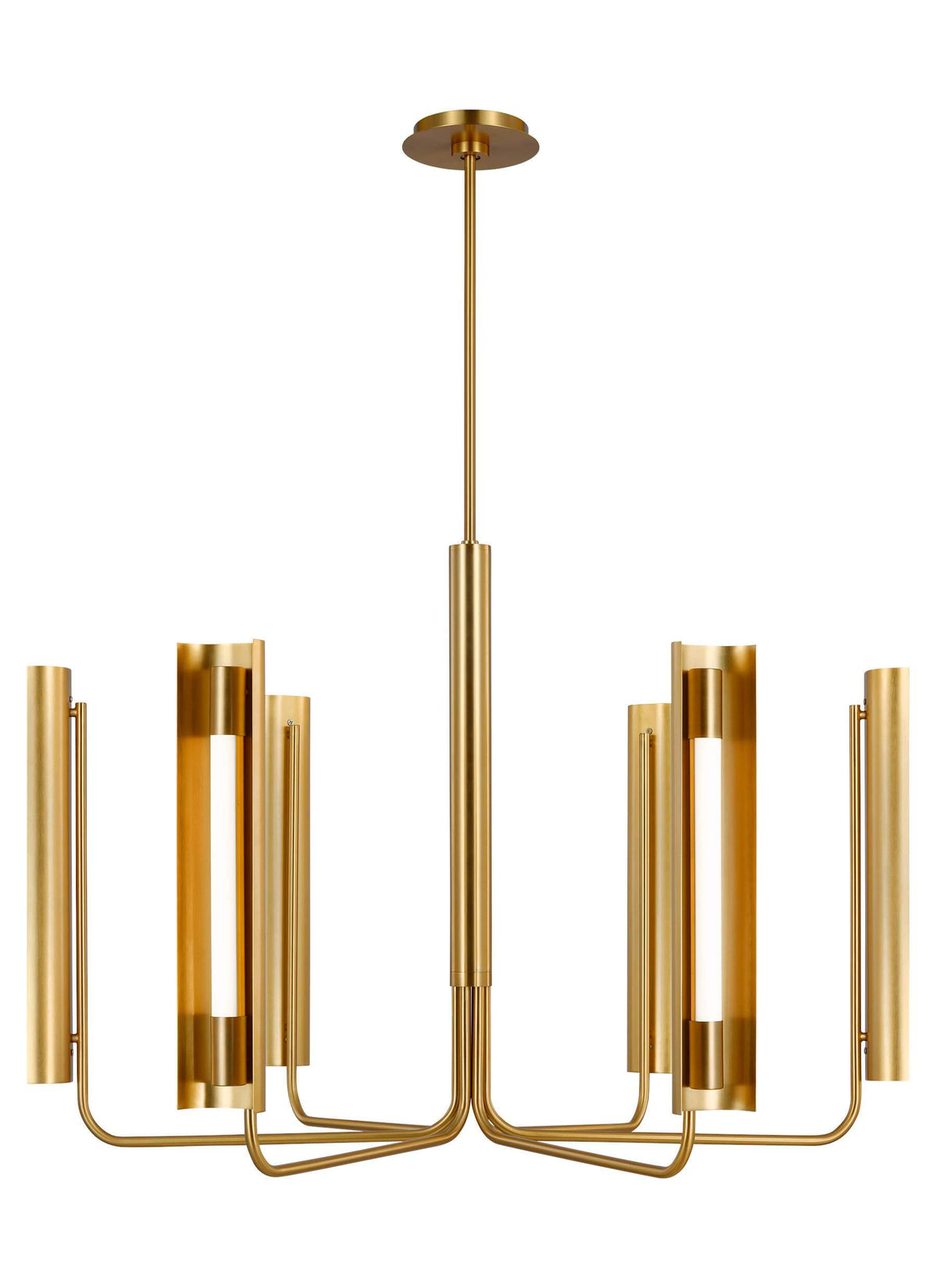 GENERATION LIGHTING  Carson Six Light Chandelier Burnished Brass KC1076BBS