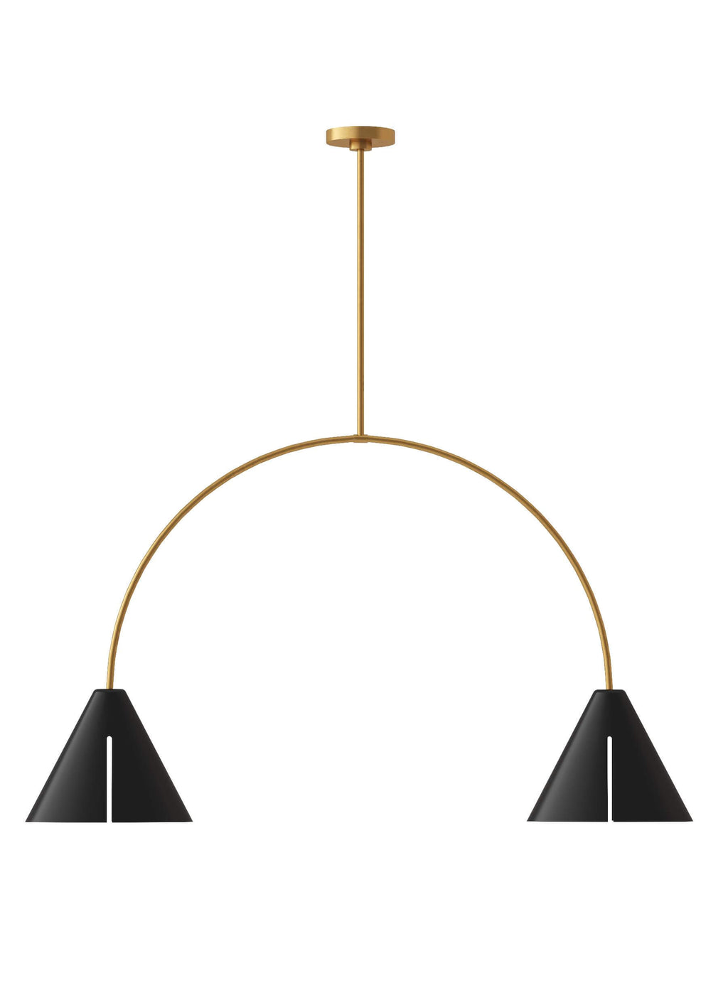 GENERATION LIGHTING  Cambre Large Linear Chandelier KC1102MBKBBS-L1