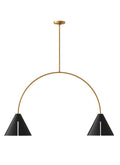 GENERATION LIGHTING  Cambre Large Linear Chandelier KC1102MBKBBS-L1