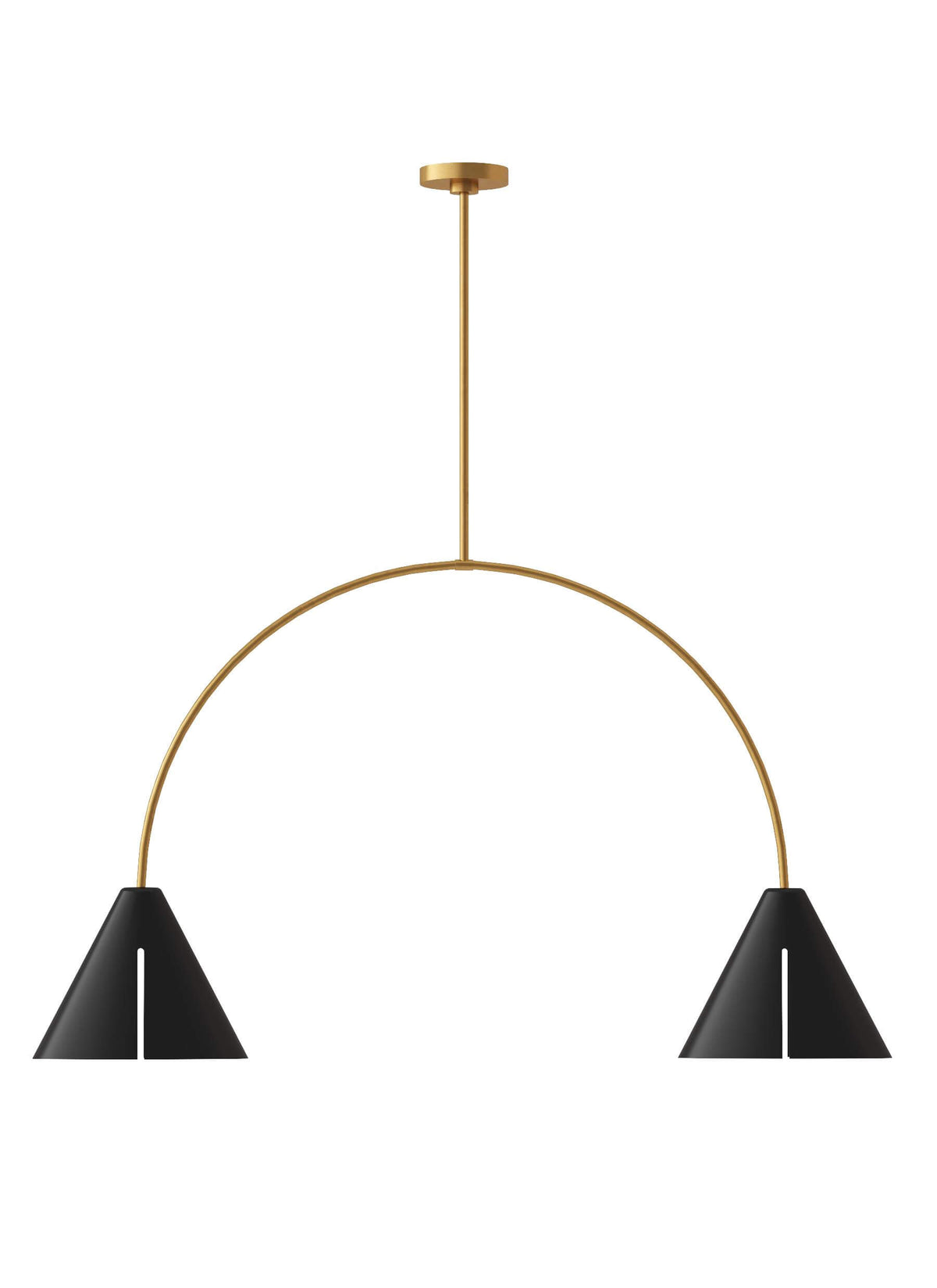 GENERATION LIGHTING  Cambre Large Linear Chandelier KC1102MBKBBS-L1