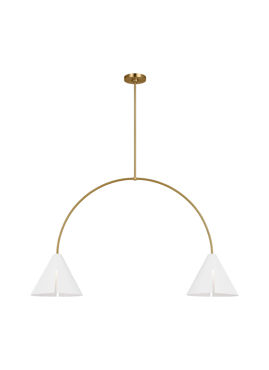 GENERATION LIGHTING  Cambre Large Linear Chandelier KC1102MWTBBS-L1