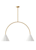GENERATION LIGHTING  Cambre Large Linear Chandelier KC1102MWTBBS-L1