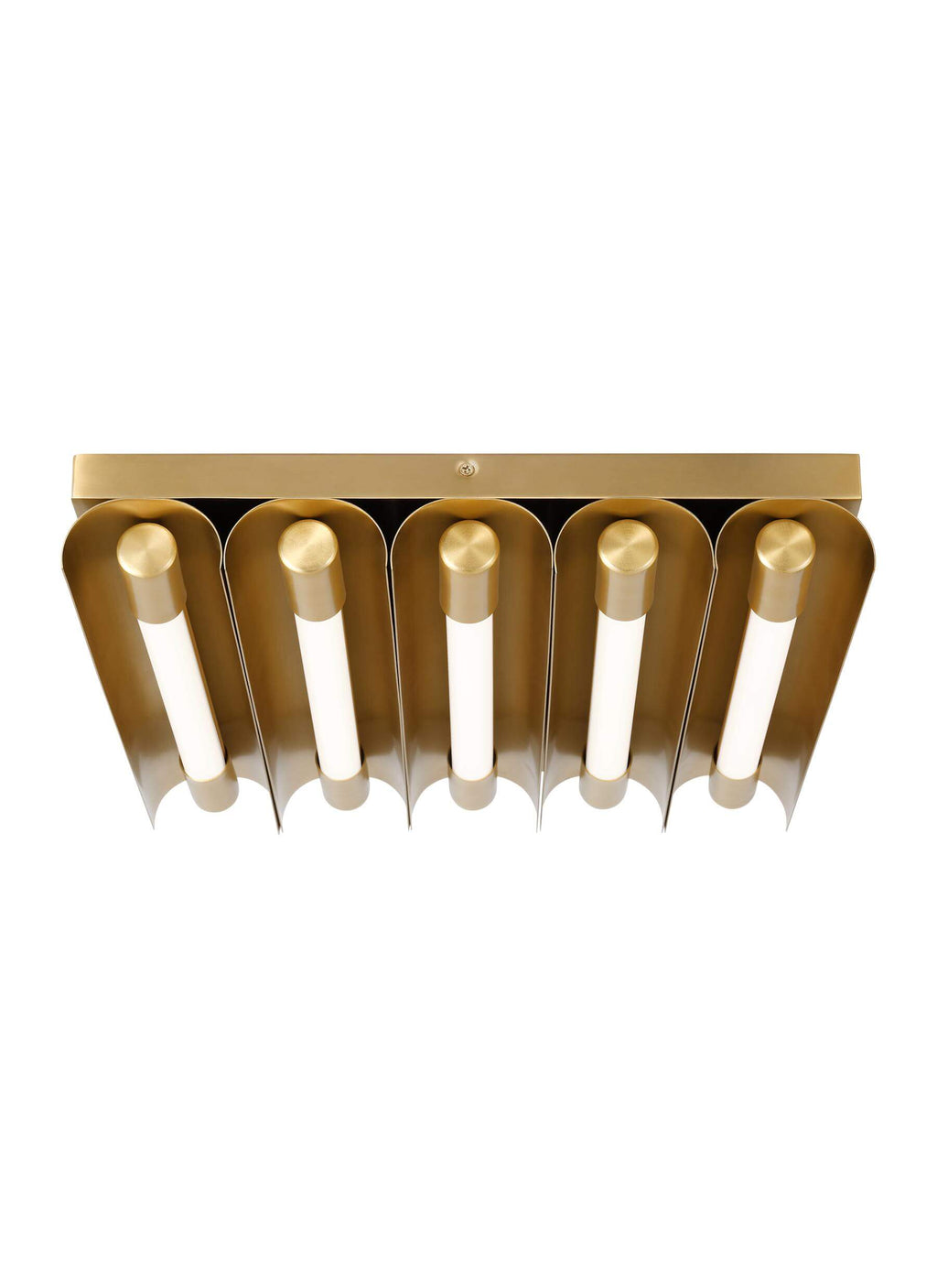 GENERATION LIGHTING Carson Five Light Flush Mount LED Burnished Brass KF1095BBS