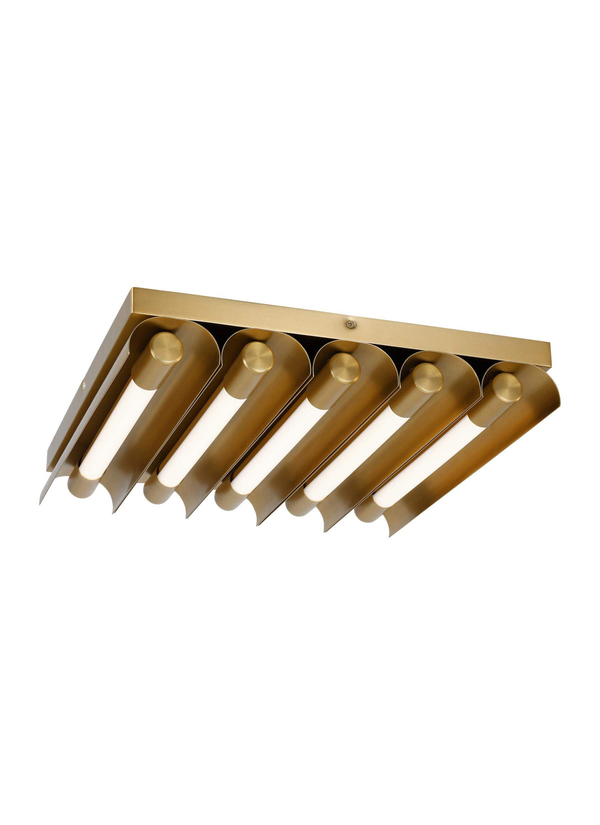GENERATION LIGHTING Carson Five Light Flush Mount LED Burnished Brass KF1095BBS