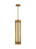 GENERATION LIGHTING Carson Four Light Narrow Pendant LED Burnished Brass KP1084BBS