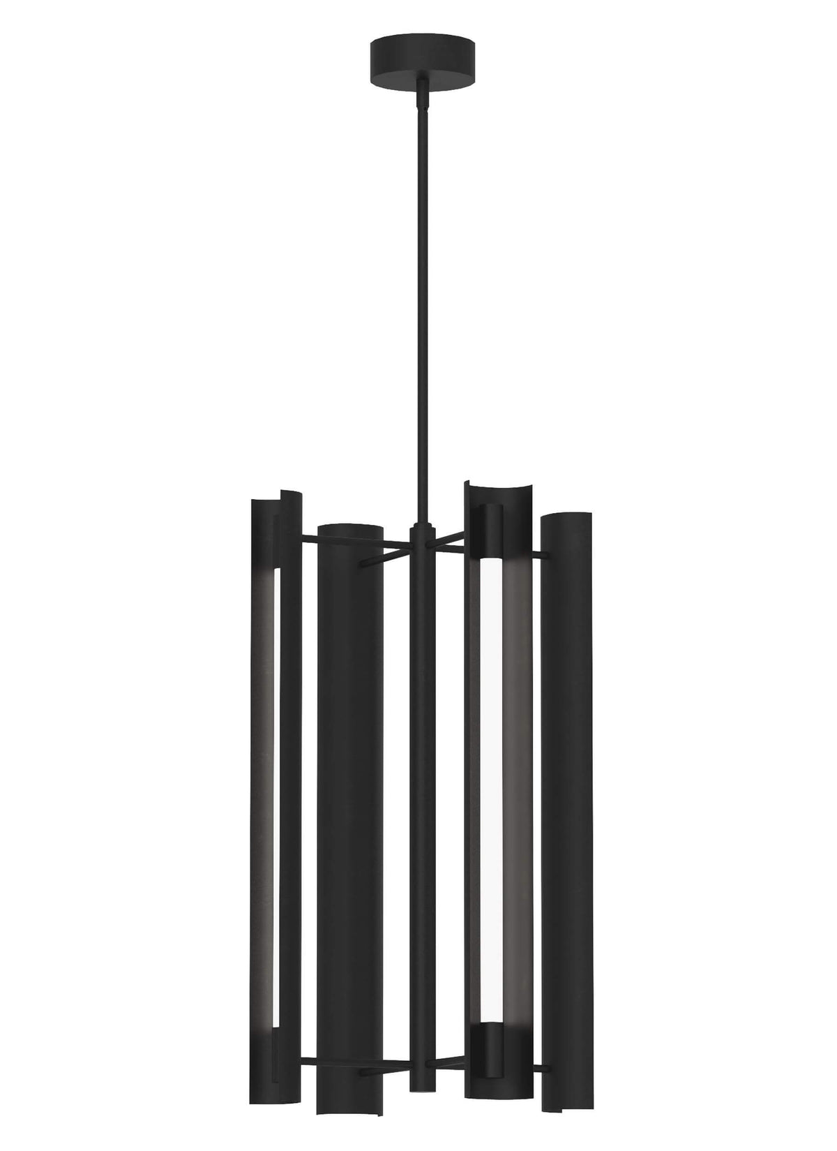 GENERATION LIGHTING Carson Four Light Pendant LED Midnight Black KP1104MBK