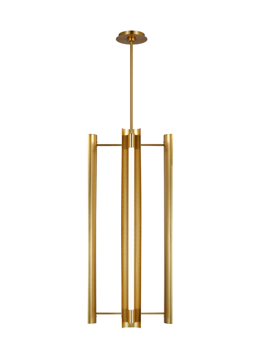GENERATION LIGHTING  Carson Four Light Tall Pendant LED Burnished Brass KP1114BBS