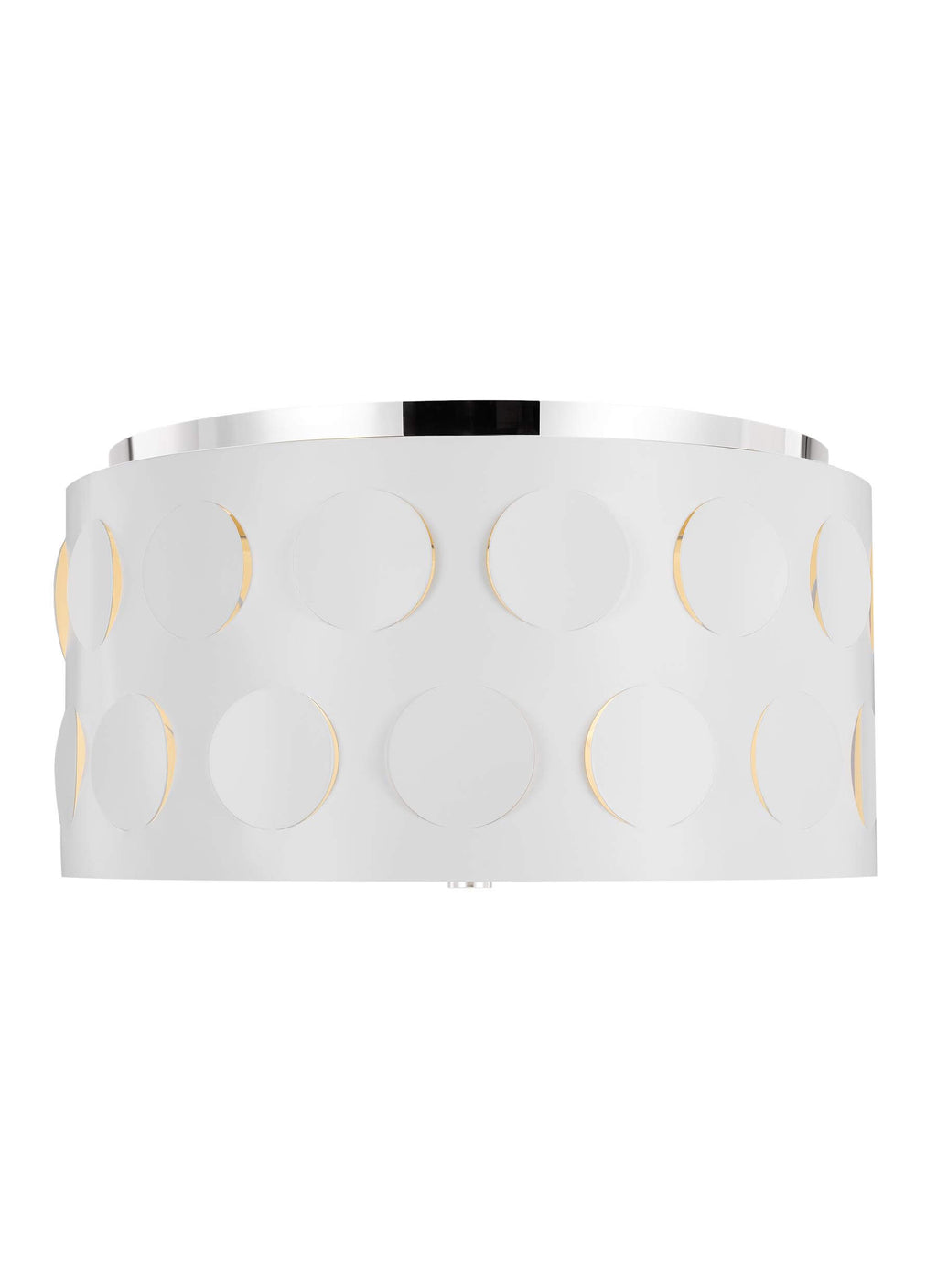 GENERATION LIGHTING Dottie Medium Flush Mount Polished Nickel KSF1013PN