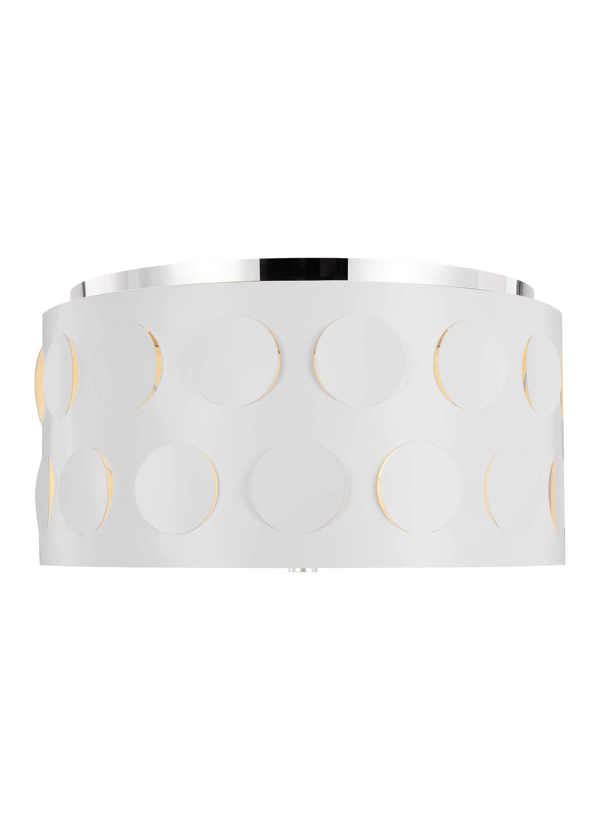GENERATION LIGHTING Dottie Medium Flush Mount Polished Nickel KSF1013PN