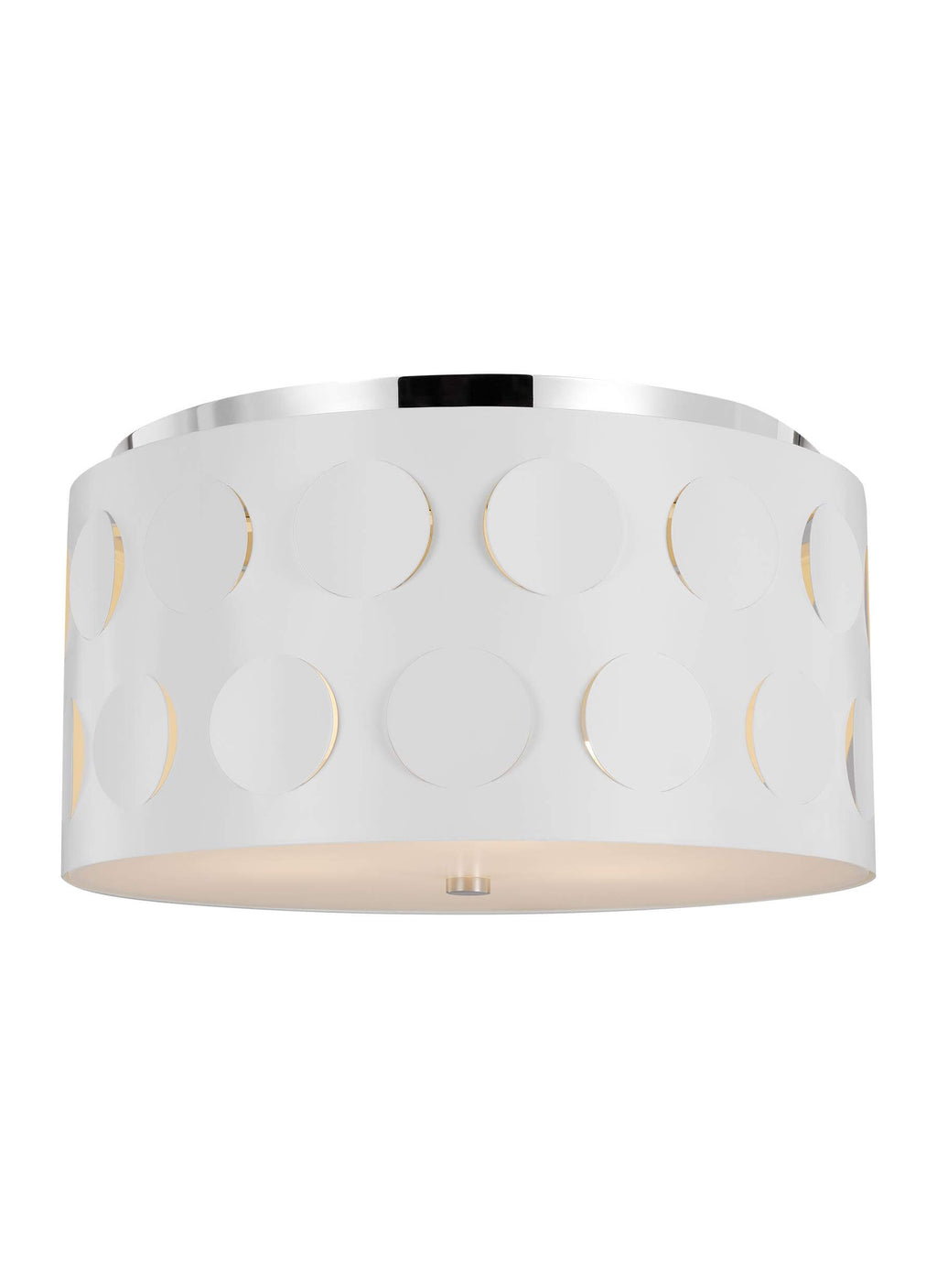 GENERATION LIGHTING Dottie Medium Flush Mount Polished Nickel KSF1013PN