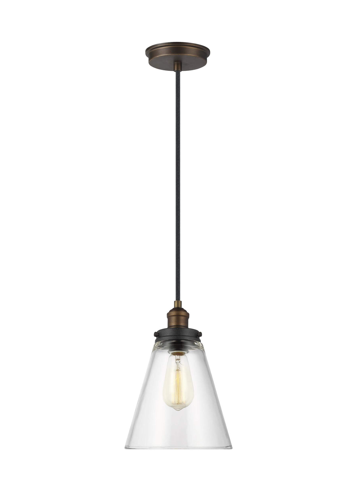 GENERATION LIGHTING Baskin Cone Pendant P1347PAGB/DWZ