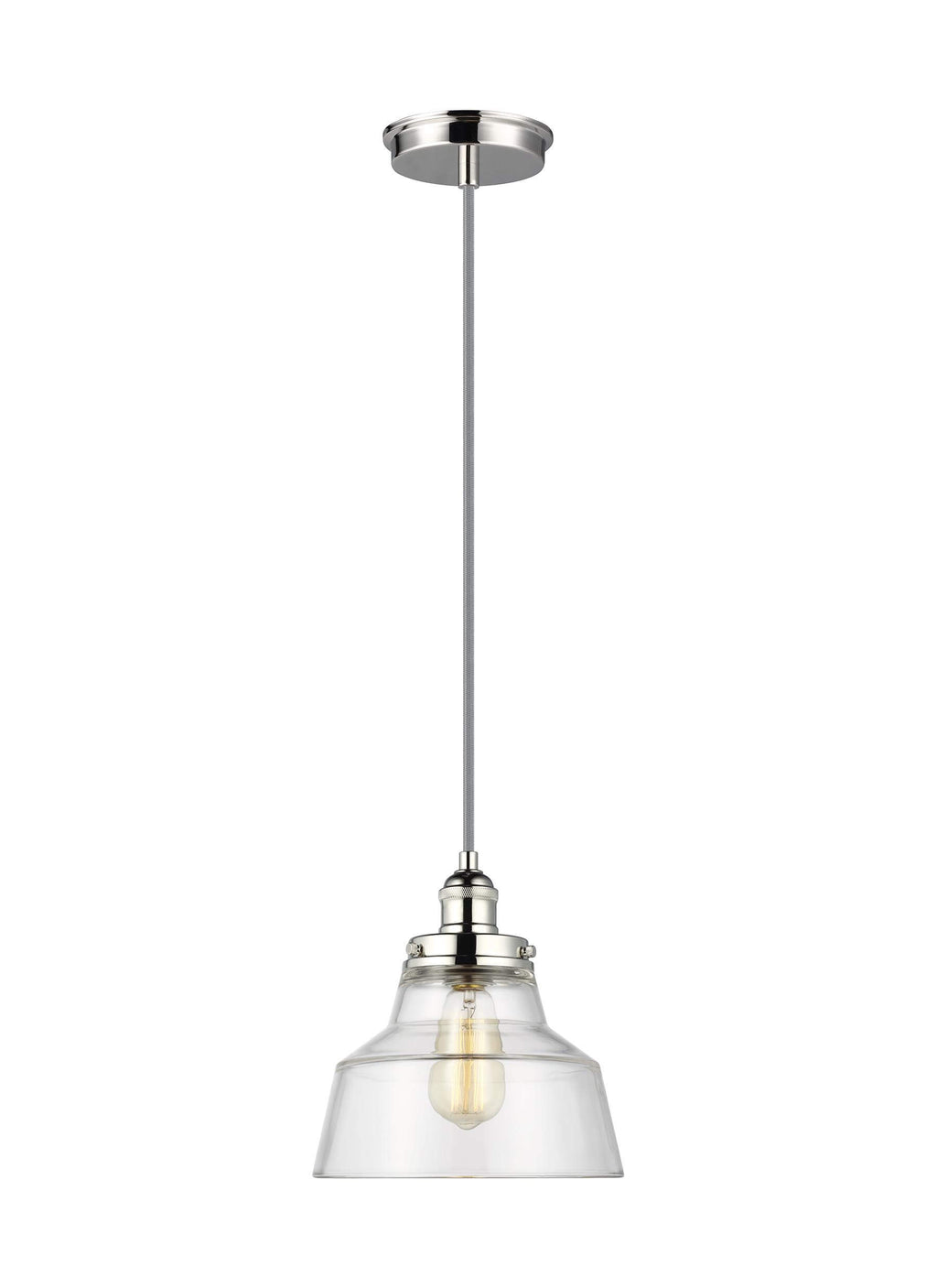 GENERATION LIGHTING Baskin Chimney Pendant Polished Nickel P1348PN