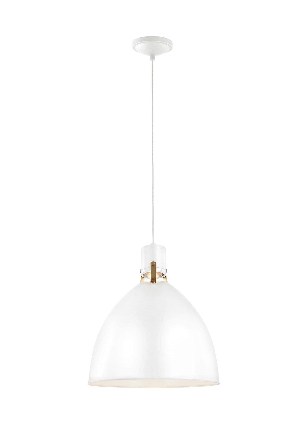 GENERATION LIGHTING  Brynne Medium LED Pendant Flat White P1443FWH-L1
