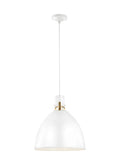 GENERATION LIGHTING  Brynne Medium LED Pendant Flat White P1443FWH-L1