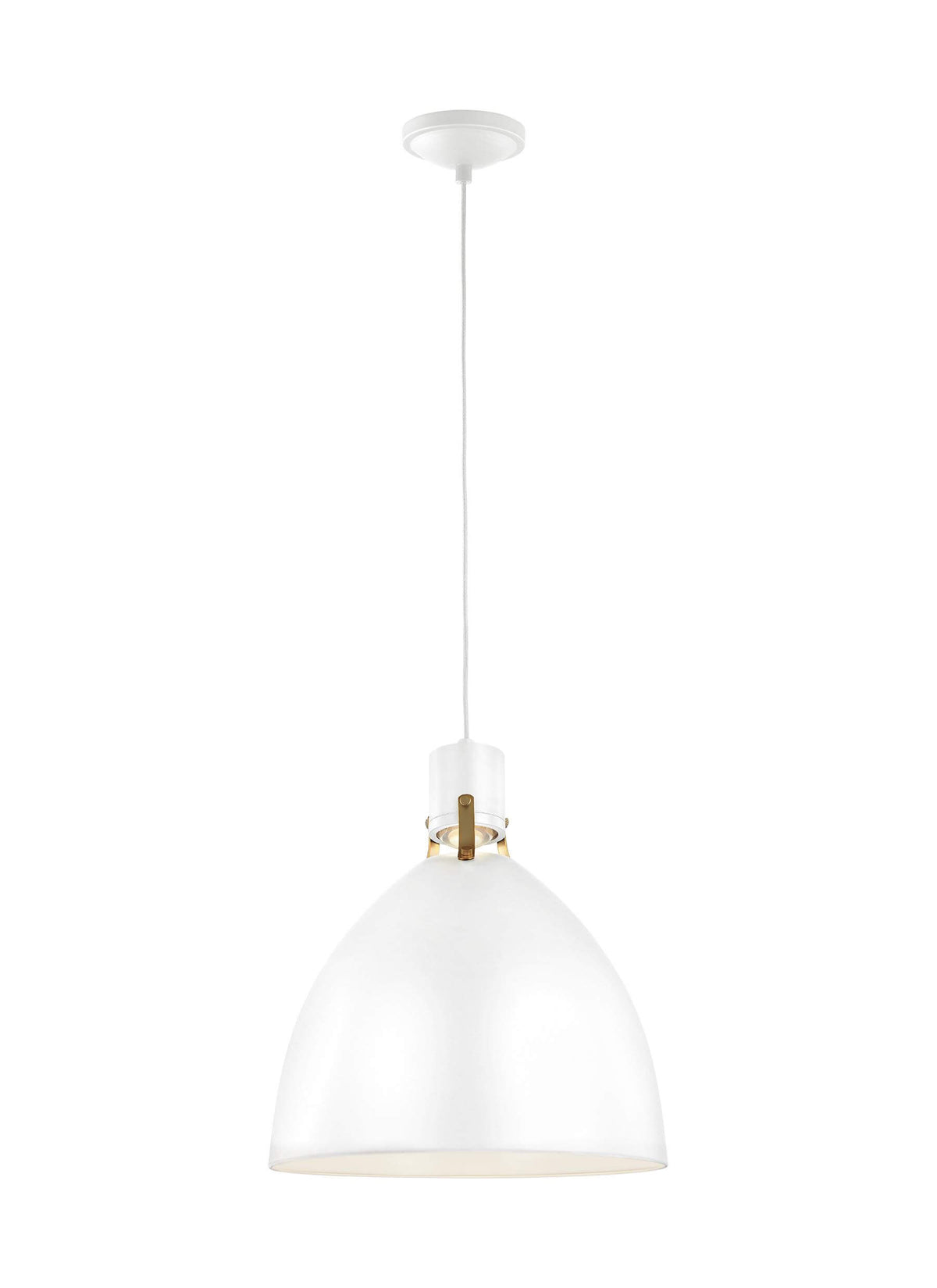 GENERATION LIGHTING  Brynne Medium LED Pendant Flat White P1443FWH-L1