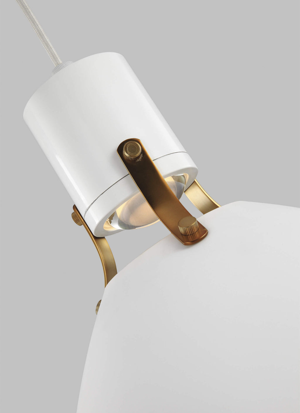 GENERATION LIGHTING  Brynne Medium LED Pendant Flat White P1443FWH-L1