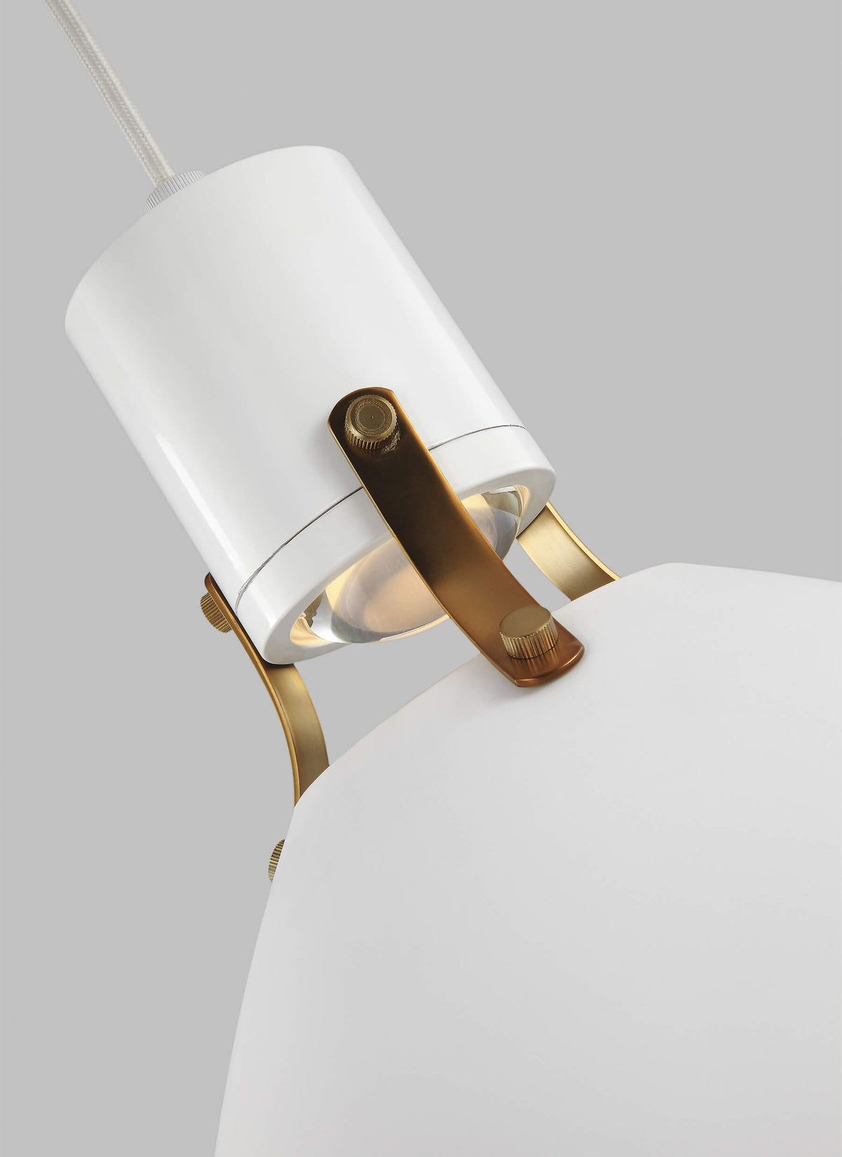 GENERATION LIGHTING  Brynne Medium LED Pendant Flat White P1443FWH-L1
