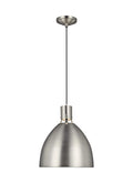 GENERATION LIGHTING  Brynne Medium LED Pendant Satin Nickel P1443SN-L1