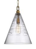 GENERATION LIGHTING Elmore Cone Pendant Burnished Brass P1445BBS