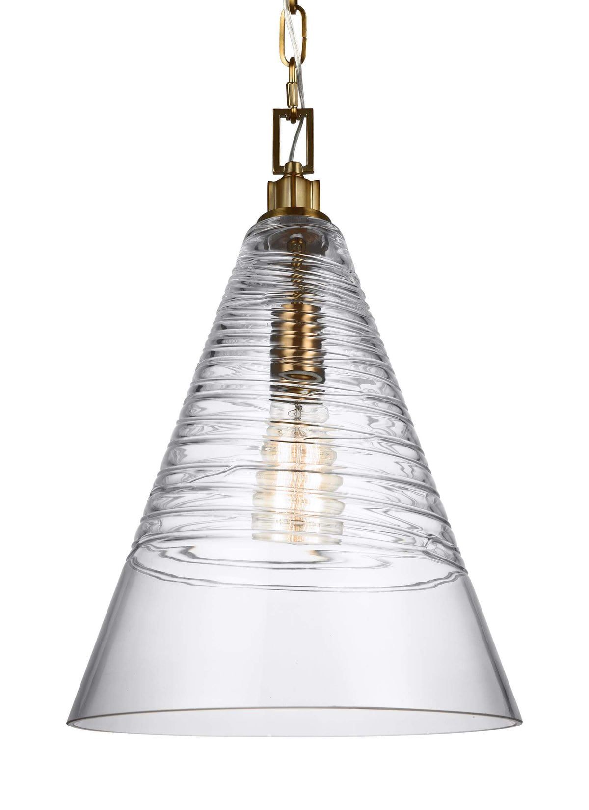 GENERATION LIGHTING Elmore Cone Pendant Burnished Brass P1445BBS