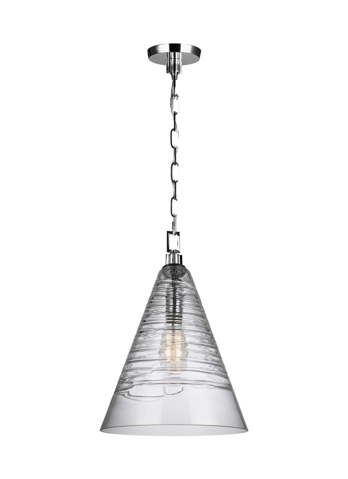 GENERATION LIGHTING Elmore Cone Pendant Chrome P1445CH