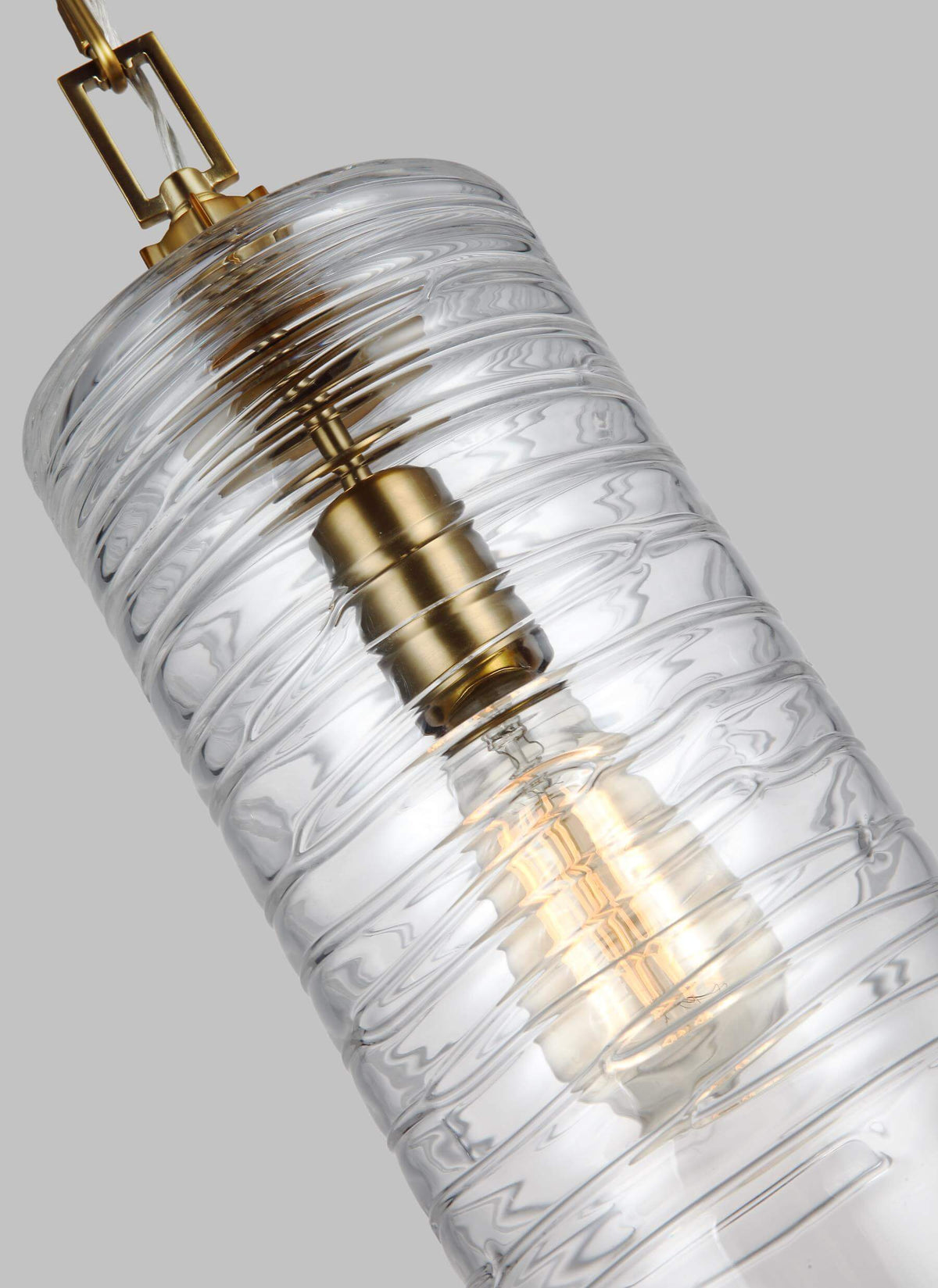 GENERATION LIGHTING Elmore Cylinder Pendant Burnished Brass P1446BBS
