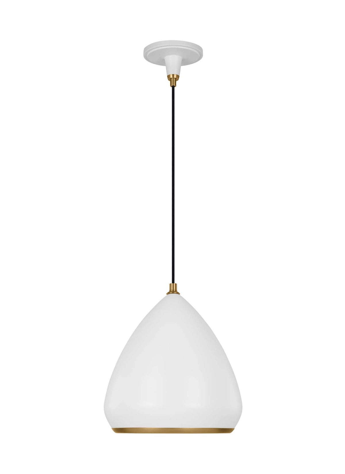 GENERATION LIGHTING Clasica Medium Pendant Matte White TP1121MWTBBS