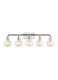 GENERATION LIGHTING Clara 5 - Light Vanity Polished Nickel VS24405PN/TXB