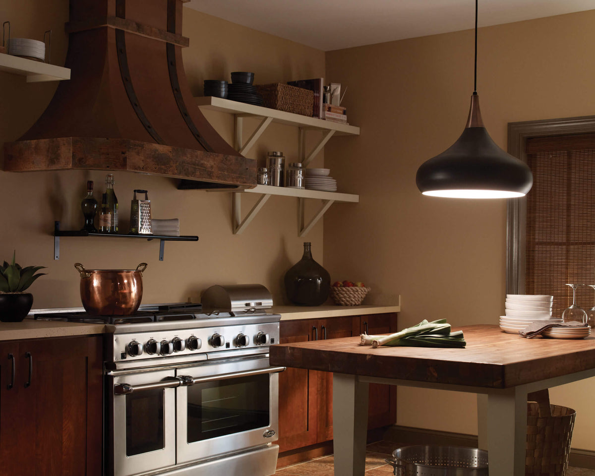 GENERATION LIGHTING Belle Medium Pendant Black P1253BK