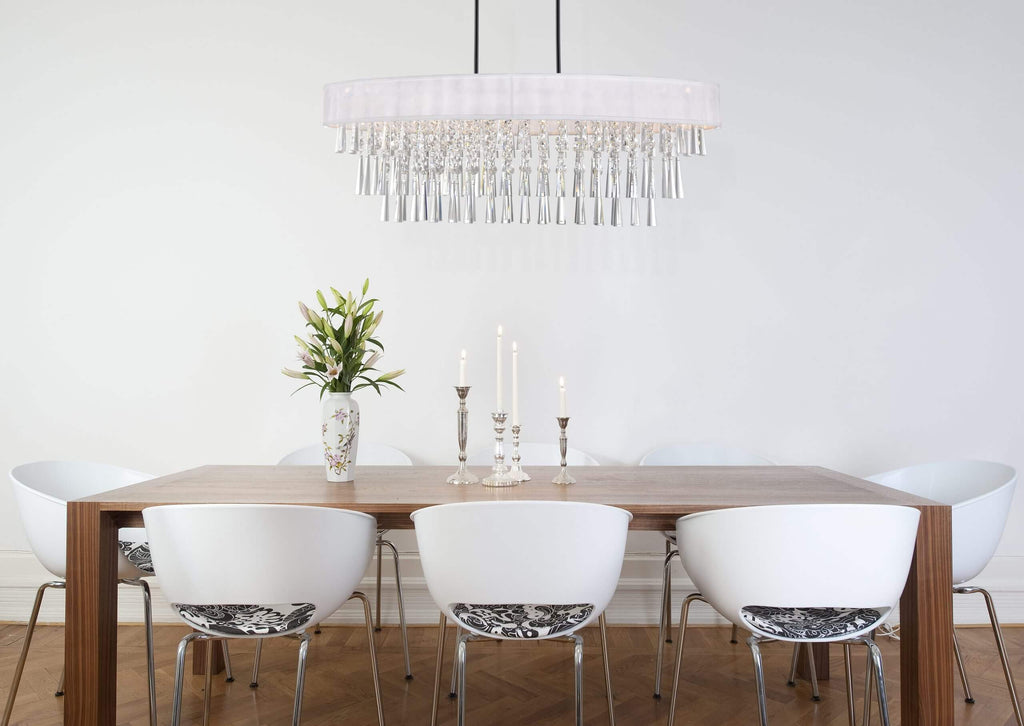 CWI LIGHTING FRANCA 8-LIGHT CHANDELIER 5523P38C-O (Off White)
