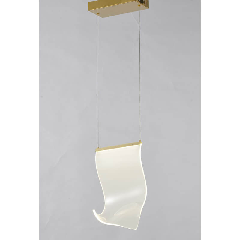 BETHEL ACRYLIC CRUMBLED SHEET PENDANT GOLD GL420P10G