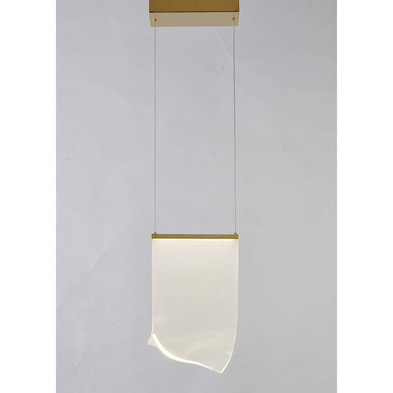 BETHEL ACRYLIC CRUMBLED SHEET PENDANT GOLD GL420P10G
