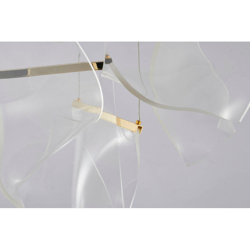 BETHEL ACRYLIC CRUMBLED SHEET CHANDELIER GOLD GL422C22G
