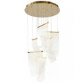 BETHEL ACRYLIC CRUMBLED SHEET CHANDELIER GOLD GL422C22G