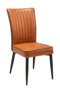 FURNISHINGS MATE GRETTA CHAIR COGNAC SET OF TWO DC 363-CN