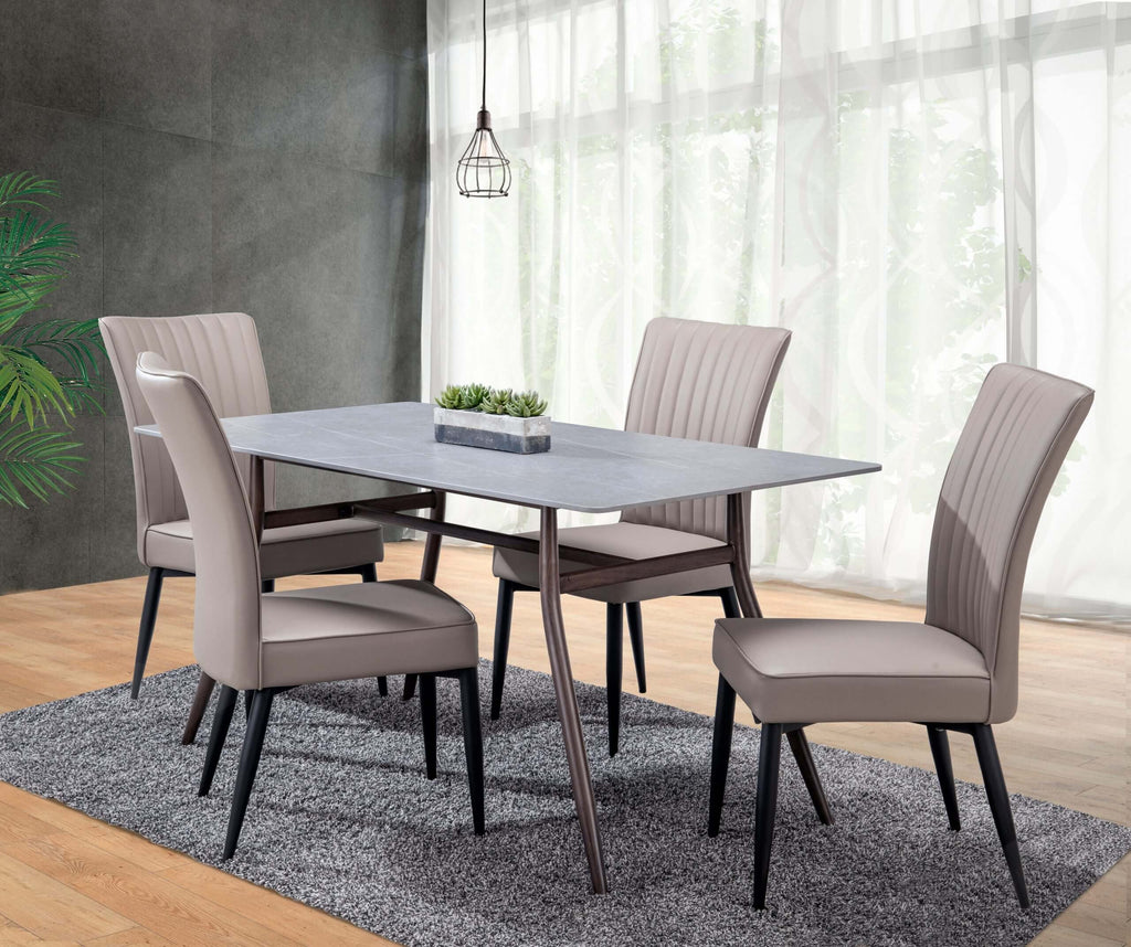 FURNISHINGS MATE GRETTA CHAIR TAUPE SET OF TWO DC 363-LT