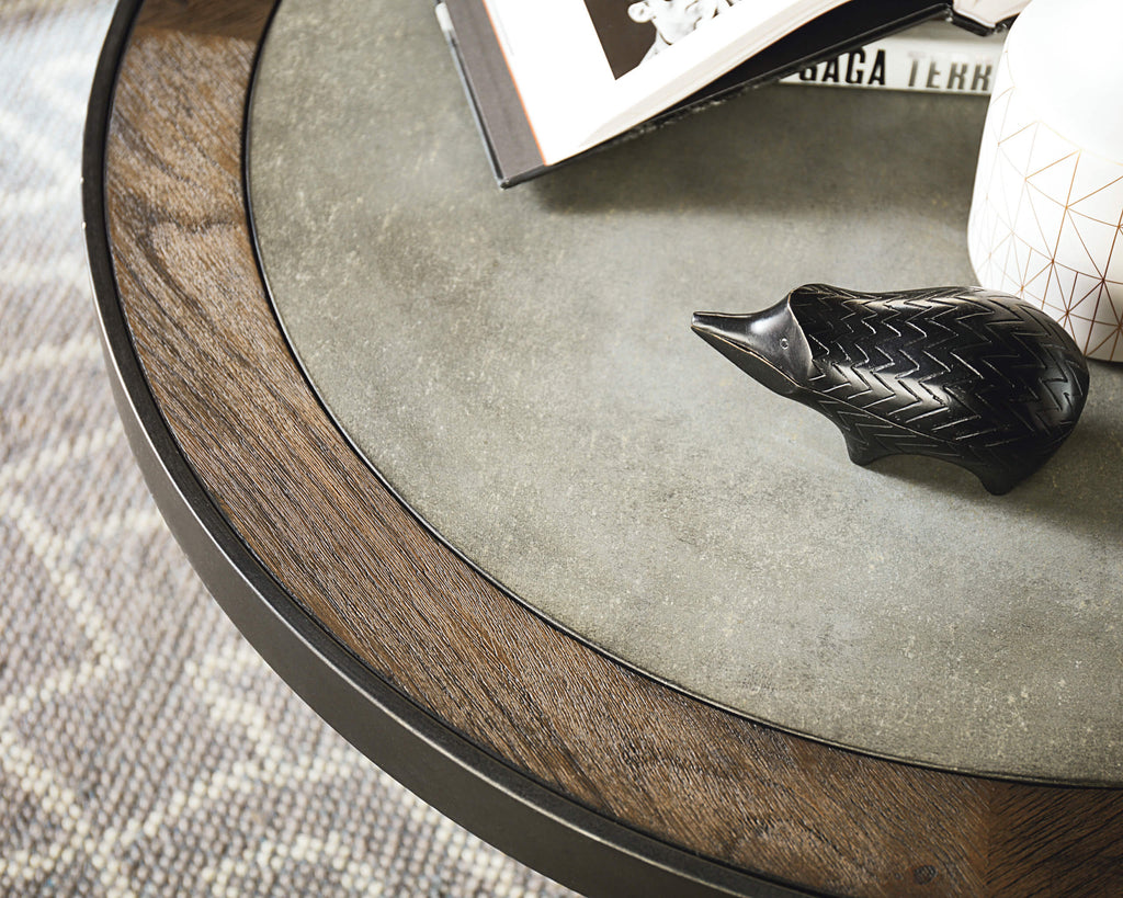 HAMMARY GRAYSTONE-HAMILTON ROUND COCKTAIL TABLE 650-911