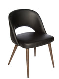 FURNISHINGS MATE HENRICK CHAIR BLACK SET OF TWO DC T11-BL-BW