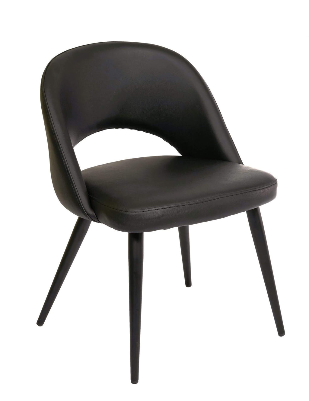 FURNISHINGS MATE HENRICK CHAIR BLACK SET OF TWO DC T11-BL-BM