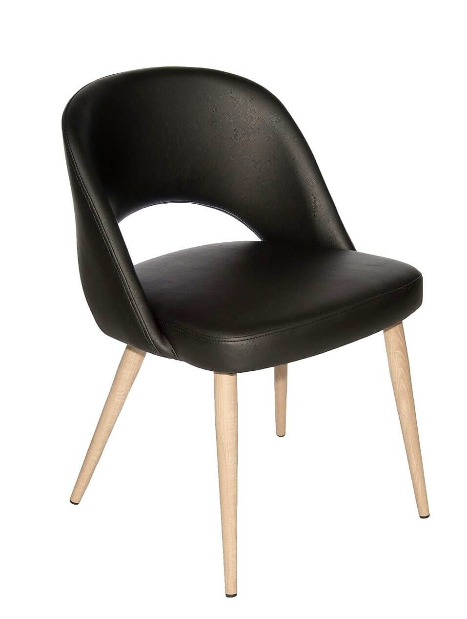 FURNISHINGS MATE HENRICK CHAIR BLACK SET OF TWO DC T11-BL-WO