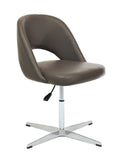 FURNISHINGS MATE HENRICK CHAIR GREY SWIVEL BASE SET OF TWO DC T11-GR-4S