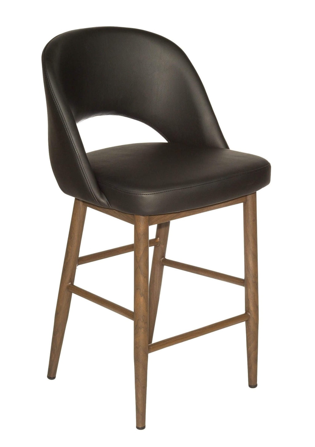 FURNISHINGS MATE HENRICK COUNTER STOOL BLACK SET OF TWO CS T11-BL-BW