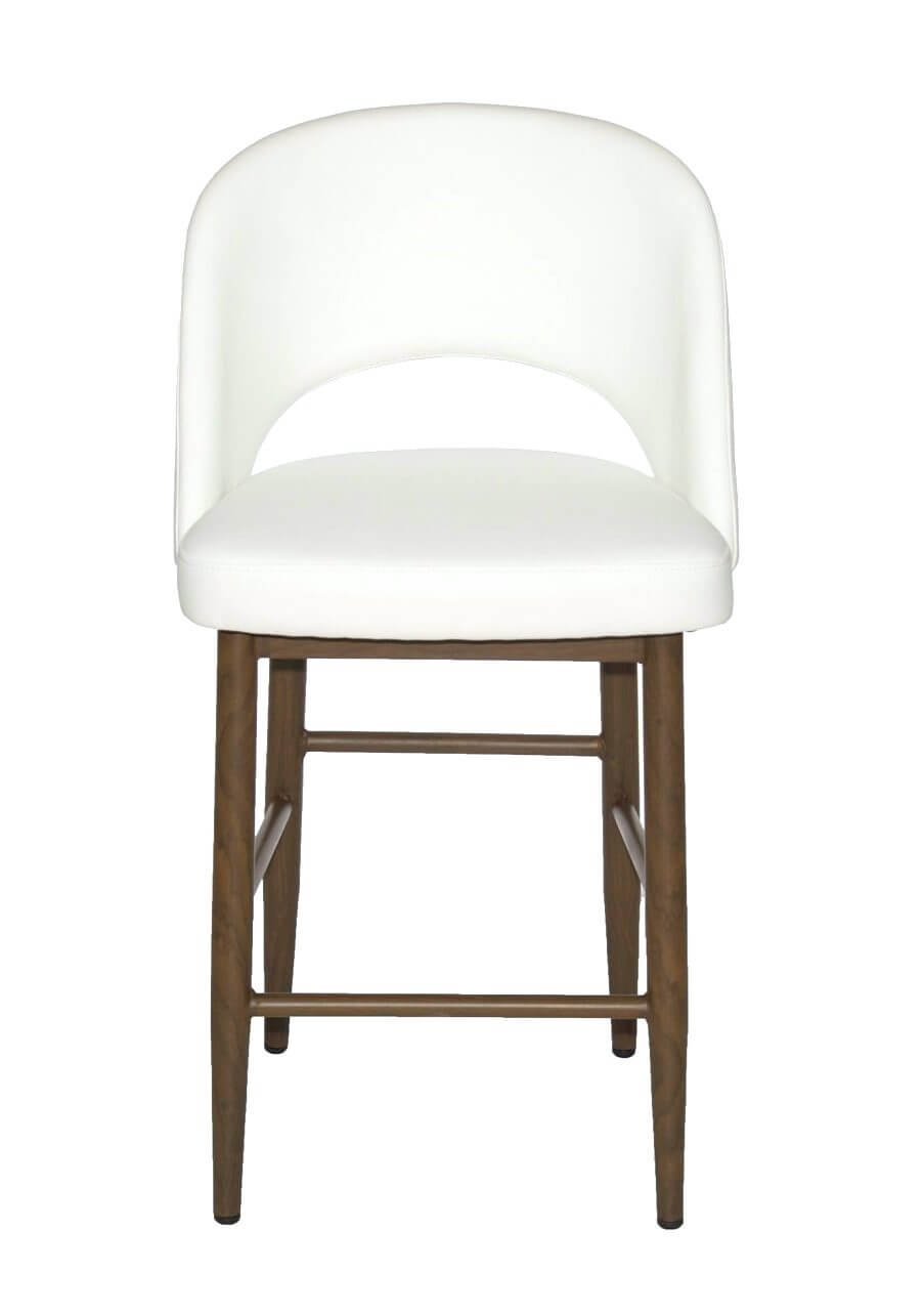 FURNISHINGS MATE HENRICK COUNTER STOOL WHITE SET OF TWO CS T11-WH-BW