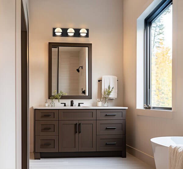 DVI LIGHTING IO 3 LIGHT VANITY EBONY DVP0943EB-OP