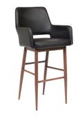 FURNISHINGS MATE ISAAC BAR STOOL BLACK SET OF TWO BS T16-BL-BW