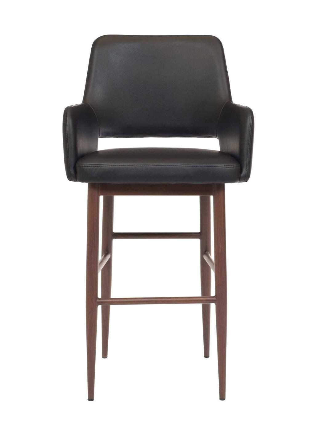 FURNISHINGS MATE ISAAC COUNTER STOOL BLACK SET OF TWO CS T16-BL-BW