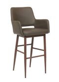 FURNISHINGS MATE ISAAC COUNTER STOOL GREY SET OF TWO CS T16-GR-BW
