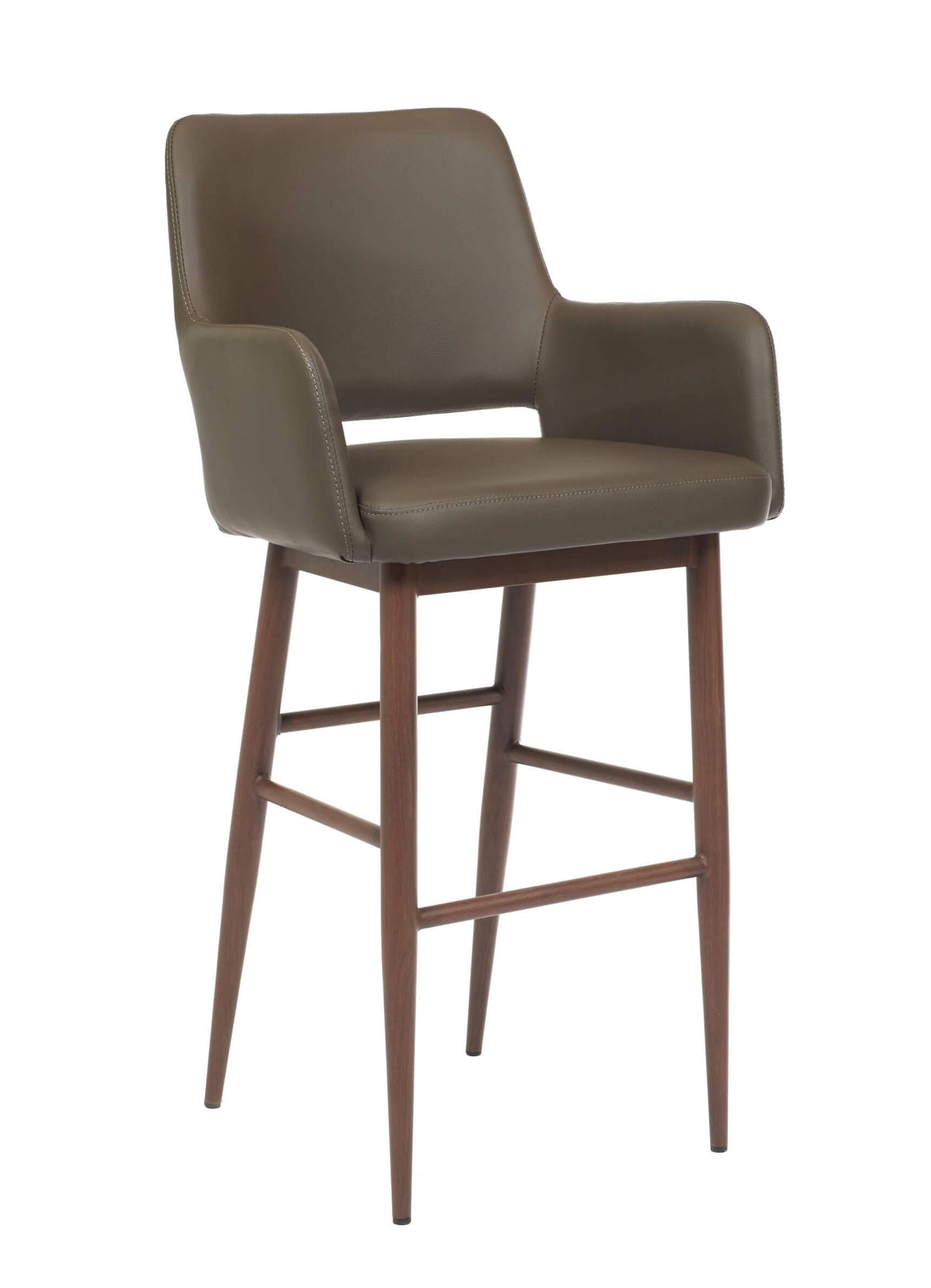 FURNISHINGS MATE ISAAC BAR STOOL GREY SET OF TWO BS T16-GR-BW