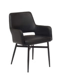 FURNISHINGS MATE ISAAC CHAIR BLACK SET OF TWO DC T16-BL-BB