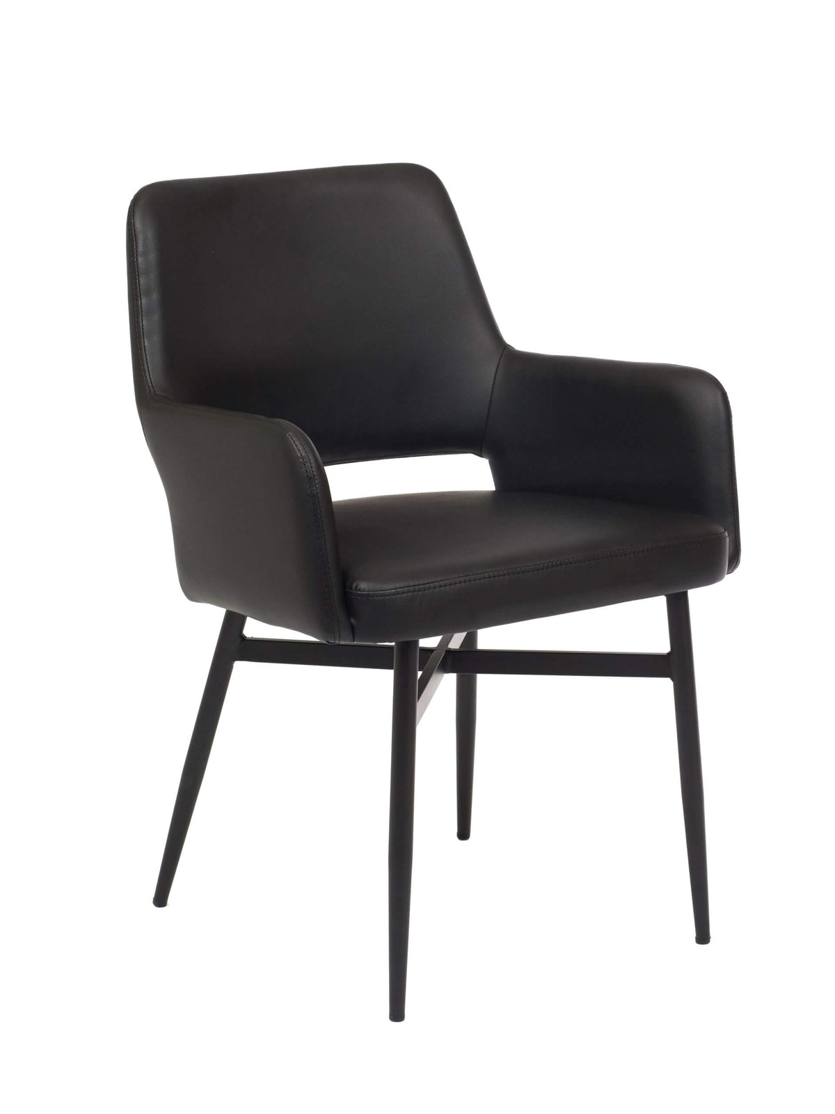 FURNISHINGS MATE ISAAC CHAIR BLACK SET OF TWO DC T16-BL-BB